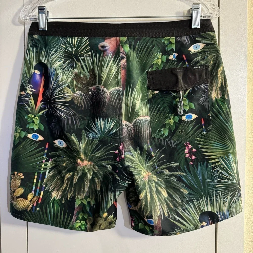 ROARK MEN'S CHILLER JARDIN OASIS 17”Boardshorts Size 28 Swimwear Resortwear